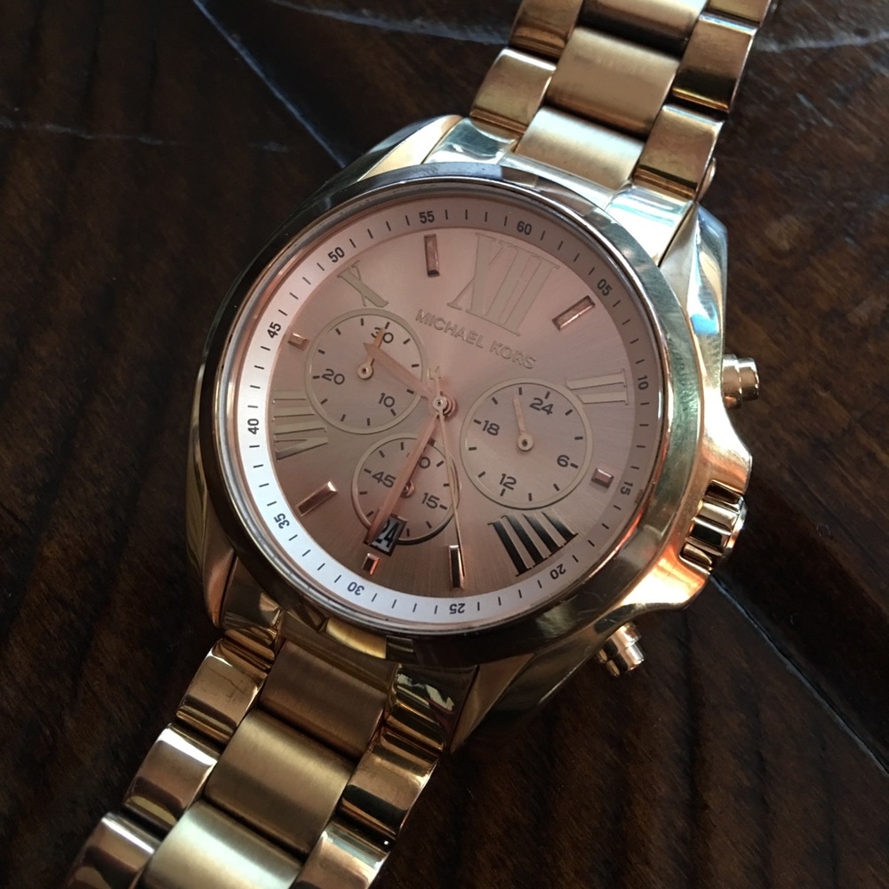 Rose Gold Michael Kors Chrono Watch